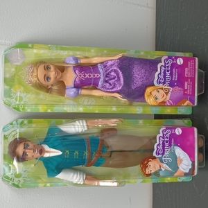 NIB DISNEY FLYNN RIDER AND PRINCESS RAPUNZEL DOLLS FROM TANGLED
